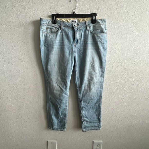 NWT Paige Jimmy Jimmy Crop Light Wash Jeans Size 30 - Picture 2 of 12